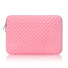 Bolsa de revestimiento de laptop de textura de diamantes, tamaño: 14-15.4 pulgadas (rosa)