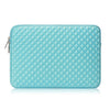 Bolsa de revestimiento de laptop de textura de diamantes, tamaño: 15.6 pulgadas (verde menta)