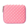 Bolsa de energía para computadora portátil de textura de diamantes, tamaño: 16 x 13 x 1.5 cm (rosa)