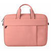 DJ03 - Bolso de un solo hombro, impermeable, antiarañazos, antirrobo, para portátiles de 14,1 pulgadas, con cinturón para maleta (rosa)