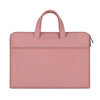 ST06 Bolso de un hombro con correa portátil oculta de cuero PU impermeable con cremallera para portátiles de 14,1 pulgadas, con cinturón de maleta