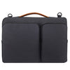 Bolso de mano de nailon resistente al agua para portátiles de 15 a 15,6 pulgadas con correa para maletero (negro)
