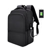 Mochila para portátil impermeable de poliéster para portátiles de menos de 15 pulgadas, con interfaz USB, correa para el maletero (negro)