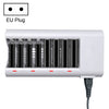 Cargador de batería de 100-240 V con 8 ranuras para batería AA y AAA, enchufe de la UE