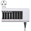 Cargador de batería de 100-240 V con 8 ranuras para batería AA y AAA, enchufe para el Reino Unido