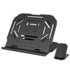 Soporte de refrigeración de diseño hueco multifunción T3 con ángulo ajustable de 10 niveles para portátil, MacBook, iPad, teléfonos móviles (negro)