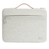 Bolsa de mano impermeable con cremallera para computadora portátil de 14 pulgadas (beige blanco)