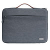 Bolsa de mano impermeable con cremallera para computadora portátil de 16 pulgadas (gris)