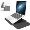 4 en 1 bolsa universal impermeable para computadora portátil de cuero PU con asa, soporte y soporte para bolígrafo + 2 bobinadoras + bolsa para mouse + juego de bolsa de carga para computadoras portátiles de 11/12 pulgadas (gris)