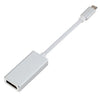 Convertidor HD USB-C / Type-C 3.1 macho a DP hembra, longitud: 12 cm (plateado)