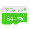 Tarjeta de memoria Micro SD (TF) clase 10 de alta velocidad Richwell de 64 GB