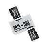 Adaptador CR-5400 de doble ranura Micro SDHC (TF) a MS PRO Duo, capacidad total admitida: 64 GB