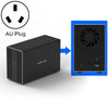 Interfaz Blueendless Type-C / USB-C Caja externa HDD de matriz combinada RAID de 2 bahías de 3,5 pulgadas (enchufe AU)
