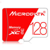 Tarjeta de memoria TF (Micro SD) roja y blanca U3 de alta velocidad MICRODATA 128GB