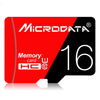 MICRODATA Tarjeta de memoria TF (Micro SD) roja y negra U1 de alta velocidad de 16 GB
