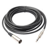 Cable de audio de micrófono mono blindado de 5 m XLR de 3 pines a 1/4 de pulgada (6,35 mm)