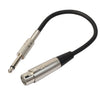 30 cm XLR 3 pines hembra a 1/4 pulgada (6,35 mm) Enchufe macho Estéreo TRS Micrófono Cable de audio Cable