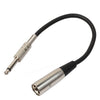 30 cm XLR 3 pines macho a 1/4 de pulgada (6,35 mm) XLR hembra Enchufe Cable de audio para micrófono estéreo