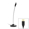 Micrófono de audio con cable USB ajustable de cuello de cisne de escritorio BK, tarjeta de sonido incorporada, Compatible con PC / Mac para transmisión en vivo, programa, KTV, etc. (negro)