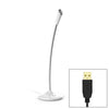 Micrófono de audio con cable USB ajustable de cuello de cisne de escritorio BK, tarjeta de sonido integrada, Compatible con PC / Mac para transmisión en vivo, programa, KTV, etc. (blanco)