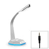 K3 Desktop Metal Base Omnidireccional 3.5mm Plug Micrófono de condensador con cable, Compatible con PC / Mac para transmisión en vivo, programa, KTV, etc. (plata)