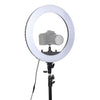Luz de relleno de anillo LED con temporizador automático de fotografía de ancla regulable de dos velocidades de 18 pulgadas y 55 W con trípode