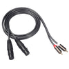 366120-15 Cable de audio 2 RCA macho a 2 XLR hembra de 3 pines, longitud: 1,5 m