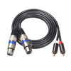366156-15 Cable de audio 2 RCA macho a 2 XLR hembra de 3 pines, longitud: 1,5 m