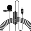 YICHUANG YC-VM40 Micrófono de grabación Lavalier de modo dual con puerto de 8 pines, Longitud del cable: 6 m