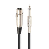 Cable de micrófono mono blindado de 1,8 m XLR de 3 pines hembra a 1/4 de pulgada (6,35 mm)