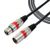 1.8m 3 pines XLR macho a XLR hembra MIC Cable blindado Micrófono Cable de audio
