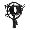 Micrófono condensador 50 mm de metal soporte de montaje a prueba de golpes (negro)