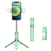 Bluetooth Control Remoto Doble Luz de Relleno Trípode Selfie Stick (Verde)