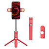 Bluetooth Control Remoto Doble Luz de Relleno Trípode Selfie Stick (Rojo)
