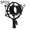 5 PCS Micrófono de condensador Soporte de montaje de plástico a prueba de golpes de 46 mm (Negro)