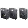 Godox MoveLink II M2 Sistema de micrófono de solapa inalámbrico con 2 transmisores y 1 receptor para cámaras DSLR y videocámaras (negro)