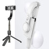 L08 Gimbal ajustable estabilizar Bluetooth Self-timer Pole Trípode Selfie Stick (blanco)
