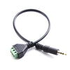 3,5 mm estéreo 3 Pin macho a AV Terminal de tornillo Terminal de tomas de audio macho de bloqueo de cable conector, longitud: 30cm