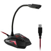 Micrófono capacitivo para juegos G55 con indicador LED (negro)