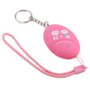Mini alarma personal fuerte de fútbol seguro con antiviolación para niñas y niños, alarma de 120 dB (rosa)