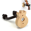 Gancho de pared de madera para ukelele de guitarra de grano de madera original