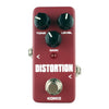 KOKKO FDS2 Mini Pedal de efectos de distorsión monobloque de guitarra eléctrica (rojo vino)