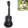 HM100 Instrumento de iluminación musical para niños de ukelele de tilo de 21 pulgadas (negro)