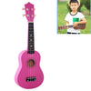 HM100 Instrumento de iluminación musical para niños de ukelele de tilo de 21 pulgadas (magenta)