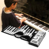 Piano de teclado suave electrónico enrollable flexible portátil de 61 teclas con altavoces