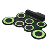 Tambor electrónico USB portátil de silicona con rollo de mano (verde)