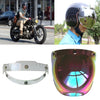 Soman - Visera de burbuja para motocicleta, visera de casco abierto, protector de parabrisas con marco transparente (color)
