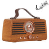 NewRixing NR-4013 Retro Manchurian Ash Texture Hand Wireless FM Speaker con función de llamada, compatible con tarjeta TF y disco U