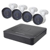 A4B2 4Ch Bullet IP Camera NVR Kit, compatible con visión nocturna/detección de movimiento, distancia IR: 20 m
