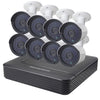 A8B2 8Ch Bullet IP Camera NVR Kit, compatible con visión nocturna/detección de movimiento, distancia IR: 20 m